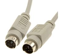 kenable Câble PS/2 Mâle vers Mâle 6 Broches Mini Din Blindé pour Clavier Souris Switchbox 2m Gris