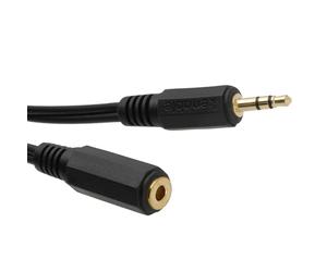 kenable Câble Rallonge Audio Jack 3,5mm Mâle vers Femelle Stéréo Connecteurs Plaqués Or pour Casque Écouteurs Haut-Parleurs 0,5m Noir