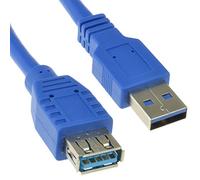 kenable Câble Rallonge USB 3.0 SuperSpeed Type A Mâle vers Femelle Bleu 5m - Compatible USB 2.0/1.1 - Connecteurs Plaqués Or