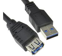 kenable Câble Rallonge USB 3.0 SuperSpeed Type A Mâle vers Femelle Noir 2m pour Ordinateur Imprimante Disque Dur Externe