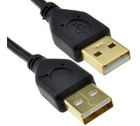 kenable Câble USB 2.0 A Mâle vers A Mâle Haute Vitesse Noir Plaqué Or 1m Court
