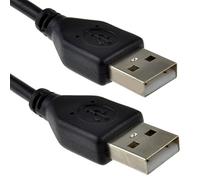kenable Câble USB 2.0 Mâle A vers Mâle A Haute Vitesse 24AWG Blindé pour Disques Externes et Caméras 0,6m Noir