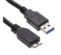 kenable Câble USB 3.0 SuperSpeed Type A Mâle vers Micro B 10 Broches Mâle Noir 0,15m 15cm