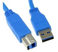 kenable Câble USB 3.0 SuperSpeed Type A vers Type B Mâle Bleu 2m pour Imprimante Scanner Disque Dur Externe