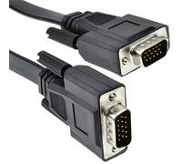kenable Câble VGA Plat Mâle vers Mâle 15 Broches pour PC Ordinateur Portable vers Moniteur Écran TV SVGA HD15 Noir 5m