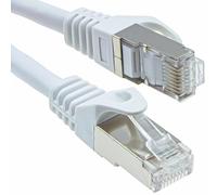kenable CAT6A SSTP Snagless Blindé RJ45 Réseau Ethernet 10gig câble 1 m Blanc [1 mètre/1m]