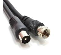 kenable coaxial SAT Vers TV Antenne câble F Type Fiche Vers RF Fly Cordon RG59 2 m Noir [2 mètre/2m]