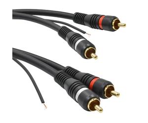 kenable Double RCA Blindé Cinch l'audio câble Oxygen Free Cuivre & Tag Fils 2 m [2 mètre/2m]