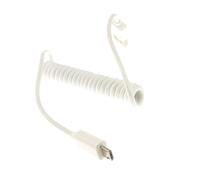 kenable Enroulé Blindé Micro B Données et Chargement câble USB 2,0 Blanc 1 m [1 mètre/1m]