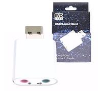 kenable EVO Adaptateur de carte son USB virtuel 7.1 pour remplacer et ajouter une prise AUX/micro de 3,5 mm