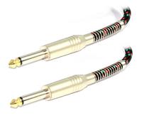 kenable HQ Hélicoïdal Blindé Guitare Cordon 6,35 mm Mono Jack câble Plaqués Or Tip 5 m [5 mètre]