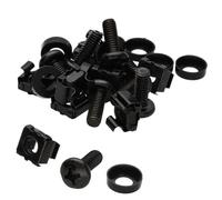 kenable Kit de Fixation Rack M6 Écrous Cage Captifs/Boulons et Rondelles pour Armoire 19 Pouces [Lot de 8] Noir
