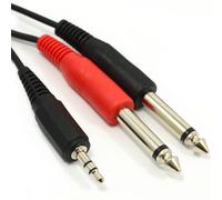 kenable Ordinateurs Portable 3,5 mm Jack Vers Table de mixage 2 x 6,35 mm Mono Jacks câble Cordon 2 m [2 mètre/2m]