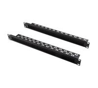 kenable Panneau à Brosse 1U avec Barre de Gestion des Câbles Arrière pour Rack 19 Pouces - Noir, Lot de 2