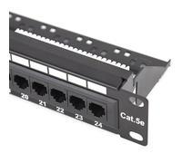 kenable Panneau de Brassage Cat5e 24 Ports RJ45 19 Pouces Montable en Rack 1U avec Barre Arrière