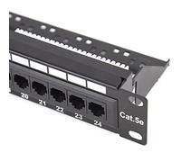 kenable Panneau de brassage Cat5e 24 ports RJ45 48 cm Montage sur rack 1U et barre arrière