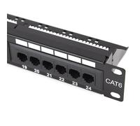 kenable Panneau de Brassage Cat6 24 Ports RJ45 Gigabit Rack 19 Pouces Montable 1U avec Barre de Gestion de Câbles