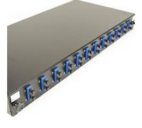 kenable Panneau de Brassage Fibre Optique 12 Ports avec 12 Modules Adaptateurs SC Duplex Monomode 24 Fibres 1U 19 Pouces