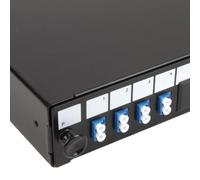 kenable Panneau de brassage fibre optique 24 ports avec 4 x LC Duplex SM Modules adaptateurs 8 fibres