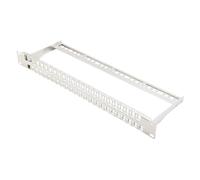kenable Panneau de Brassage Keystone 48 Ports Non Équipé 1U 19 Pouces avec Barre de Gestion de Câbles pour Rack Réseau