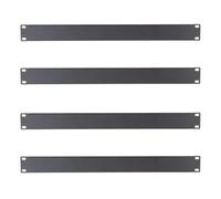 Kenable | Panneau d'obturation 1U pour rack de serveur de 48,3 cm | Panneau de remplissage en acier massif pour gestion du flux d'air | Noir (noir, 1U (lot de 4])