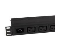 kenable PDU 1U 19 Pouces Unité de Distribution d'alimentation C20 vers 8X C19 16A 4000W Horizontal sans Parasurtenseur Rack Serveur