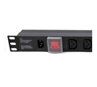kenable PDU Unité de Distribution d'alimentation 1U Rack 19" - Entrée C14 IEC vers 8 Prises C13 - Horizontal 8 Sorties sans Parasurtenseur 2500W 10A