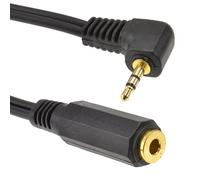 kenable Plaqués Or 2,5 mm Droit angle Stéréo Jack Vers 3,5 mm Jack Femelle l'audio adaptateur câble