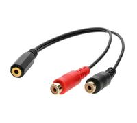 kenable Plaqués Or 3,5 mm Stéréo Jack Femelle Vers 2 x Cinch RCA Femelles adaptateur câble Court