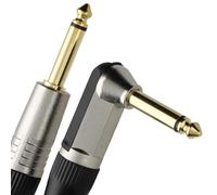 kenable Plaqués Or Droit Angle Mono Jack 6,35 mm Guitar/Amp Faible Bruit câble Cordon 2 m [2 mètre/2m]