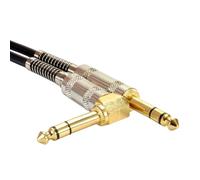 kenable Plaqués Or Droit Angle Stereo/Balanced Jack 6,35 mm Fiches câble Cordon 3 m [3 mètre/3m]