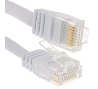 kenable Plat CAT6 Ethernet LAN Patch câble Faible Profil gigabit RJ45 30 m Blanc [30 mètre/30m]