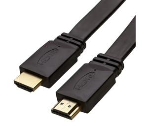 kenable Plat HDMI Haute Vitesse câble Pour LED/LCD TV Faible Profil Cordon Plaqués Or 10 m Noir [10 mètre/10m]