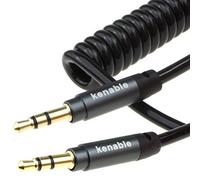kenable PRO 22AWG Enroulé 3,5 mm Stéréo Jack câble AUX Casque Cordon 2 m Plaqués Or [2 mètre/2m]