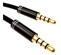 kenable PRO 4 Pôles 3,5 mm Jack Mâle l'audio câble TPE Rubber Cordon Plaqués Or 1 m [1 mètre/1m]