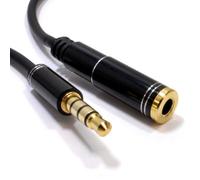 kenable PRO 4 Pôles TRRS Métal 3,5 mm Jack Headphone/Headset d'extension Rallonge câble 0,5 m [0.5 mètre/0,5m]