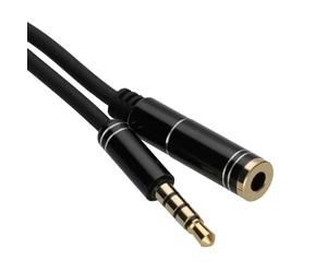 kenable PRO 4 Pôles TRRS Métal 3,5 mm Jack Headphone/Headset d'extension Rallonge câble 2 m [2 mètre/2m]