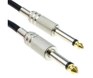 kenable PRO 6,35 mm Faible Bruit Guitare Cordon câble Plaqués Or Métal Connecteurs 4 m Noir [4 mètre/4m]