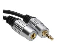 kenable PRO l'audio Métal 3,5 mm Jack Stéréo Casque d'extension Rallonge câble Plaqués Or 3 m [3 mètre/3m]