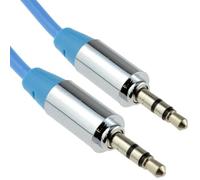 kenable PRO Métal Bleu 3,5 mm Jack Mâle Vers Mâle Stéréo l'audio câble Cordon 1 m [1 mètre/1m]