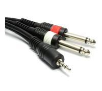 kenable Pulse Blindé 3,5 mm Stéréo Jack Vers 2 x 6,35 mm Mono Jack câble 30 cm [0,3m]