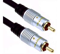 kenable Pur cuivre desoxygéné Digital l'audio ou Composite câble Cinch Fiche Vers Fiche Plaqués Or 1,5 m [1.5 mètre/1,5m]