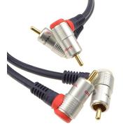 kenable Pur cuivre desoxygéné Droit angle 2 x RCA Cinch Vers Cinch cuivre desoxygéné câble 1,5 m [1.5 mètre]