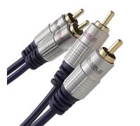 kenable Pur cuivre desoxygéné HQ 2 x RCA Cinch Fiches Vers Fiches Stéréo l'audio câble Plaqués Or 20 m [20 mètre/20m]
