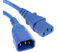 kenable Rallonge Électrique IEC C14 Mâle vers C13 Femelle Câble d'alimentation pour Onduleur UPS PC Moniteur Imprimante 5m Bleu