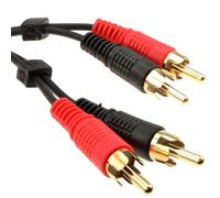 kenable RCA Cinch Double Fiches Vers Fiches Stéréo l'audio câble Cordon Plaqués Or 5 m [5 mètre/5m]