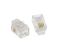 kenable RJ10 4p4c Modular Crimps Bouchons Fiches Connecteur pour Combiné Cables/Leads [10 Paquet de]