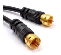 kenable SAT F Connecteur Fiche Vers Fiche RG59 câble Noir Cordon Plaqués Or 0,5 m [0.5 mètre/0,5m]