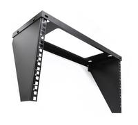 kenable Support Mural 6U Rack 19 Pouces Vertical pour Montage Fixe Maison/Bureau/Studio - Noir, 200mm Profondeur