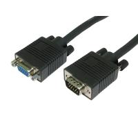 kenable SVGA câble HD15 d'extension Rallonge câble Mâle Vers Femelle 0,5 m Noir [0.5 mètre/0,5m]